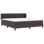 Lit à ressort vidaXL avec matelas marron foncé 180x200 cm en tissu