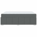 vidaXL Cadre de lit avec matelas Gris foncé 140 x 200 cm tissu