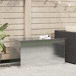 vidaXL Boîte de Rangement Extérieure Argent 100 x 50.5 x 50 cm