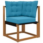 vidaXL Coussin de canapé d'extérieur 3 Pièces Bleu royal Polyester