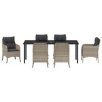 vidaXL Ensemble de salle à manger pour jardin 7 Pièces Gris clair
