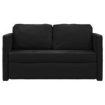 vidaXL Canapé-lit 2 en 1 noir 122x204x55 cm velours