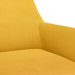 vidaXL Chaises pivotantes à manger lot de 6 Jaune Velours