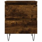 vidaXL Table de chevet chêne fumé 40x35x50 cm bois d’ingénierie