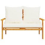 vidaXL Ensemble de jardin avec coussin bois massif acacia