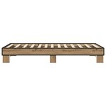 vidaXL Cadre de lit Chêne artisanal 80 x 200 cm Bois d'ingénierie