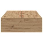 vidaXL Cadre de lit avec stockage chêne artisanal 200 x 80 x 31 5 cm