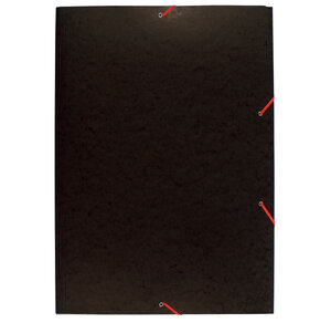 Chemise 3 Rabat Carte Lustrée A2 NOIR x 10 EXACOMPTA