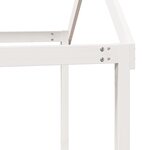vidaXL Lit superposé et échelle et toit blanc 90x200cm bois pin massif