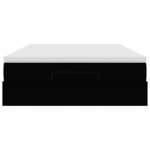 VidaXL Cadre de lit ottoman avec matelas noir 140x190 cm similicuir