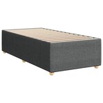 vidaXL Sommier à lattes de lit avec matelas Gris foncé 100x200cm Tissu
