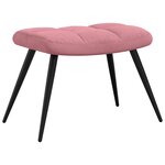 vidaXL Chaise de relaxation avec tabouret Rose Velours