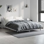 vidaXL Cadre de lit sans matelas gris béton 135x190 cm