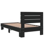 vidaXL Cadre de lit sans matelas noir 90x190 cm