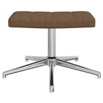 Vidaxl chaise de relaxation avec tabouret marron tissu