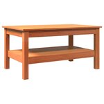 vidaXL Table basse cire marron 80x50x40 cm bois massif de pin