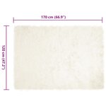 vidaXL Tapis en Peau de Mouton Synthétique Blanc 120 x 170 cm