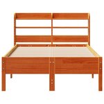 vidaXL Cadre de lit sans matelas cire marron 120x200cm bois pin massif