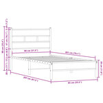vidaXL Cadre de lit sans matelas avec tête de lit 80x200 cm