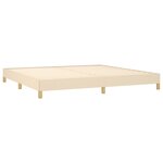 vidaXL Cadre de lit sans matelas crème 200x200 cm tissu