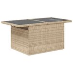 vidaXL Salon de jardin avec coussins 9 Pièces beige résine tressée
