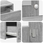 vidaXL Table de Toilette Gris 100 x 40 x 70 cm Bois d'ingénierie