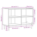 vidaXL Meuble TV sonoma gris 69 5 x 30 x 50 cm bois d'ingénierie