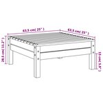 vidaXL Repose-pied de jardin cire marron bois de pin massif