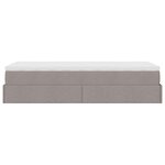 vidaXL Cadre de lit ottoman avec matelas taupe 80x200 cm tissu