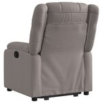 vidaXL Fauteuil inclinable électrique taupe tissu