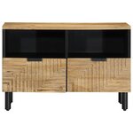 vidaXL Meuble TV marron 70x33x46 cm bois massif de manguier