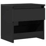 vidaXL Table de chevet noir brillant 40x30x39 cm bois d’ingénierie