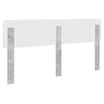 vidaXL Tête de lit Gris béton 200 cm Bois d'ingénierie
