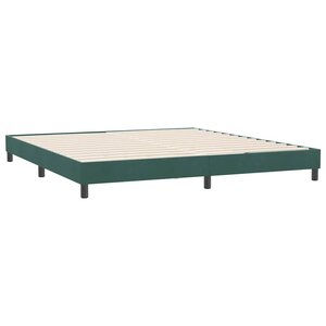 vidaXL Cadre de lit sans matelas vert foncé 180x220 cm velours