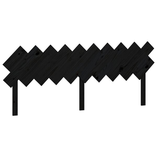 vidaXL Tête de lit Noir 196x3x80 5 cm Bois massif de pin