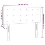 vidaXL Tête de lit Gris 100x5x78/88 cm Similicuir