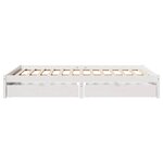 vidaXL Cadre de lit sans matelas blanc 135x190 cm bois de pin massif