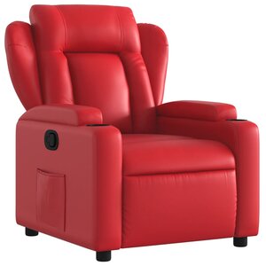 vidaXL Fauteuil inclinable Rouge Similicuir
