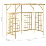 vidaXL Pergola de jardin pour poubelles triples Bois de pin imprégné