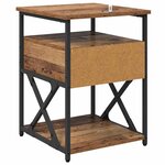 vidaXL Cabinet de chevet Bois ancien 40 x 42 x 55 cm Bois d'ingénierie