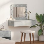 vidaXL Table de Toilette Gris 83 x 40 x 70 cm Bois d'ingénierie