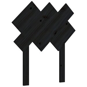 vidaXL Tête de lit Noir 72 5x3x81 cm Bois massif de pin
