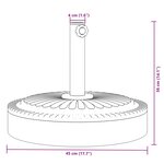 vidaXL Base de parasol pour mâts Ø38 / 48 mm 25 kg rond