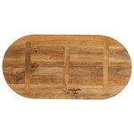 vidaXL Dessus de table 90x40x2 5 cm ovale bois massif de manguier