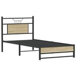 vidaXL Cadre de lit sans matelas chêne sonoma 75x190 cm