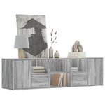 vidaXL Armoire d'angle sonoma gris 160x40x45 cm bois d'ingénierie