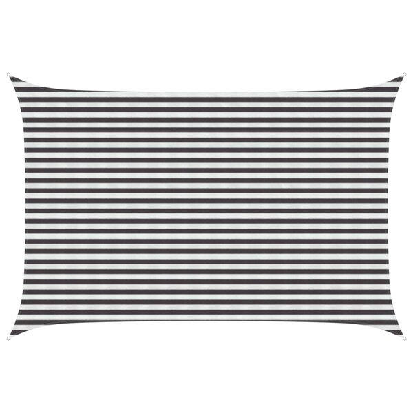 vidaXL Voile d'ombre 3 x 4 m HDPE Rectangulaire Anthracite et blanc