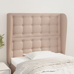 vidaXL Tête de lit avec oreilles Cappuccino 103x23x118/128 cm