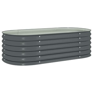 vidaXL Lit surélevé de jardin 160x80x44 cm Acier galvanisé Gris