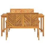 vidaXL Ensemble de salle à manger pour jardin 3 Pièces Marron
